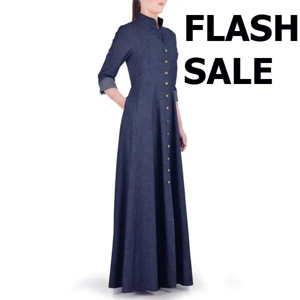 Tarseel%20-%20Navy%20Blue%20Maxi%20Style%20Denim%20Abaya%20for%20women%20-%20Image%202