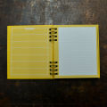 Summer Yellow Colored Spiral Notebook 4.5"x5  Premium design by PAPERWORK. 