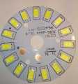 12 Volt DC LED White Emitting Diode SMD Light Board - Diameter 44mm - 15 LED's Disk Bright. 