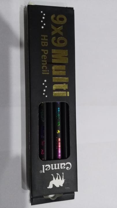 Camel HB Pencil Multi 9x9 With Eraser Tip 12 Pc