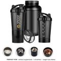Spider Protein Shaker Bottle Multipurpose Gym water Bottle with Pill and Protein Powder Storage Leakage Proof BFA Free Plastic -500 ML. 