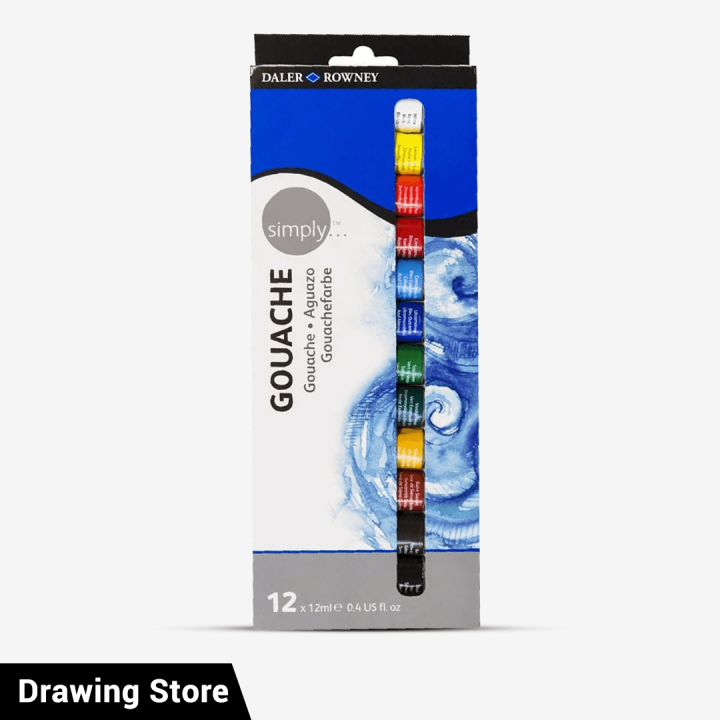 Daler Rowney Gouache Paint Set 12ml In 6, 12 & 24 Colors