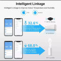 SMATRUL - Temperature And Humidity Sensor - Wifi Smart Home - Indoor Hygrometer Alarm - LCD Display - for Tuya Alexa Google Home. 