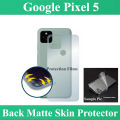 Google Pixel 5 Back Matte Protector Anti-Slip Soft Skin Sheet Film With Sides Cover Protection Carbon Fiber For Pixel 5 - Transparent. 