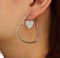2Pais Double Heart Hoop Earrings for women. 