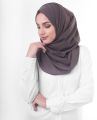 Grey Georgette Hijab. 