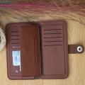 Slim long PU leather wallet for men boy with zip - cardholder gents wallet. 