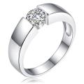 Fashion Jewellery Silver Plated Crystal Lover Rings For Women / Girls. 