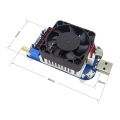 HD25 USB Load Tester Electronic Load Tester Resistor QC2.0 QC3.0 25W 0.25-4A USB Interface Adjustable Constant Current Intelligent Temperature Control with Cooling Fan. 