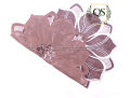 3pcs Table Mat set Placemats Dressing Table  | Starflower Coffee Brown | 16"x 34" - QS Bedding. 