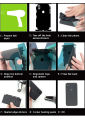 Samsung Galaxy Note 8 Skin Wrap Protector back and sides Matte Black. 