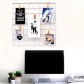 Pack of 4 Wall Grid Panel, Grid Wall Photo Display Hanging , Home Office Wall Décor Iron Rack, Photograph Wall Mesh Organizer, Ins Art Display Picture Wall Hangers. 