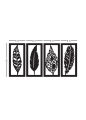 Set of 4 Black Wood Wall Decor Size: 32 inches x 19 inches Room Decor. 