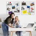 Wire Hanging Wall Grid - Black - Home Decor - Office Storage and Organizer - Polaroid Photogrid - Plant Hanging - Minimalistic Aesthetic - Desk Decorations | Hanging Hooks Included. 