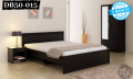 DB-015 - FMF Oak Wood Black Polish King / Queen / Single Bed with Side Tables. 