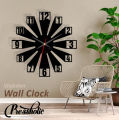 3d Numbering Wooden Wall Clock, 3D Modern Clock, Laser Cut Clock, Wall Clock. 