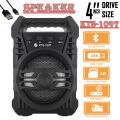 Original KTS 1097 Bluetooth Wireless Speaker / Support USB - SD Card - MIC / FM Radio / USB Charging / 4 inch Drive Size / Mini & Portable / Very Loud & Clear Sound System Loudspeaker / LED Disco Lighting / High Quality Stereo Bass Rechargeable Speakers. 