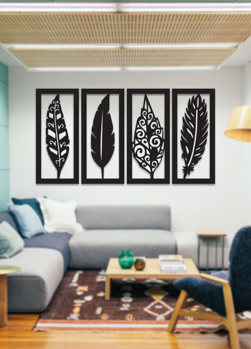 Set%20of%204%20Black%20Wood%20Wall%20Decor%20Size:%2032%20inches%20x%2019%20inches%20Room%20Decor%20-%20Image%202