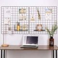 Wire Wall Grid Panel, Multifunction Painted Photo Hanging Display and Wall Storage Organizer, Pack of 2. 