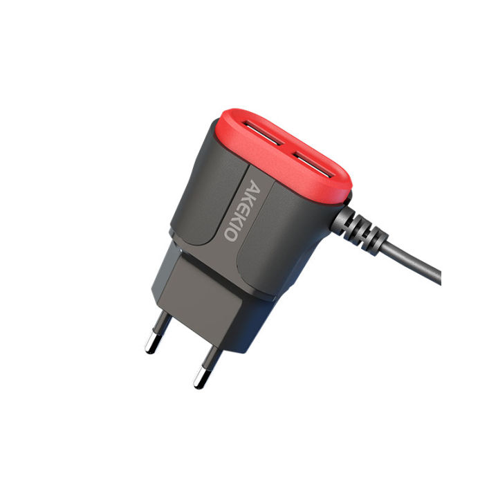 AKEKIO USB Wall Adapter AC15 Dual Output 10.5W Charging Compatible with Android, iPhone, earphone Pro, earphone 2 More