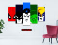 Super Heroes  5 Piece HD Wall Frame. 