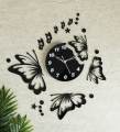 3D Laser Cut Wall Clock Fairy with Stars & Butterflies, Wall clock, Fairy Wooden Wall Clock, Girls Room Wall Clock, Wall Clock Modern Style, Acrylic Butterfly Wall Clock, Room Decoration, Wall Decorations. 