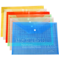 My Clear Bag Transparent Button File Bag Plastic Folder FS LEGAL SIZE (4 Pcs). 