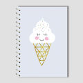 Spiral Notebook A4 or A5  -  Ice Cream. 