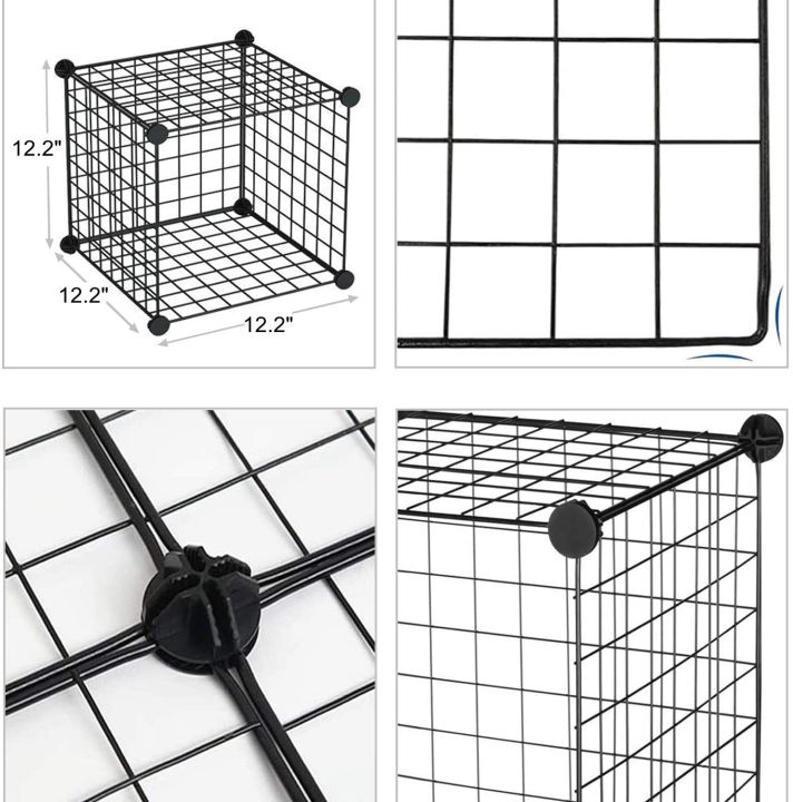 6%20Cubes%20Metal%20Wire%20Storage%20Organizer%20Shelves%20Rack%20DIY%20Bookcase%20Closet%20Cabinet%20And%20Modular%20Shelving%20With%20Grids%20Wire%20Mesh%20-%20Image%205