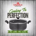 Sonex Classic Casserole Cookware Handi - Glass Lid - Non Stick Coating - Black. 