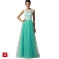 New Fashion Arena Sea Green Prom Maxi Dress. 