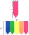 Arrow Flags Stickers -125 Flags - Neon Page Markers, Sticky Tabs For Documents Notebooks for School Office Supplies. 