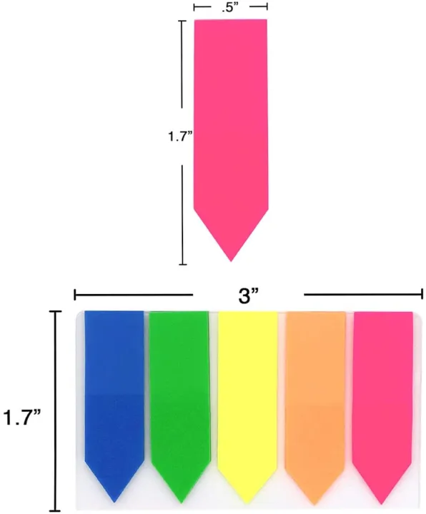Pack%20of%202%20-%20Arrow%20Flags%20Stickers%20-125%20Flags%20-%20Neon%20Page%20Markers,%20Sticky%20Tabs%20For%20Documents%20Notebooks%20for%20School%20Office%20Supplies%20-%20Image%204