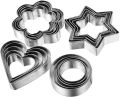 Stainless Steel Cookie Cutter Set – 12 Pieces with 4 Fun Shapes. 