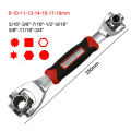 Universal Wrench 48 in 1 - Multifunction Socket Spanner Wrench Tool with 360 Degree Rotating Heads - Multipurpose Handy Adjustable Tools For Auto Home Outdoors Indoors Works More - Durable & No Slipping - Best Stainless Steel World Wide Use Tiger Wrenches. 