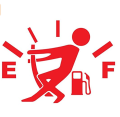 Funny Car Stickers High Gas Consumption Decal Fuel Gage Empty Vinyl 3 Color. 
