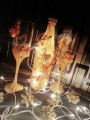 Pack of 3 decorative bottles and glass,  handmade home decor item. 