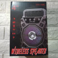 Original KTS 1080 Bluetooth Wireless Speaker / Support USB - SD Card - MIC / FM Radio / USB Charging / 4 inch Drive Size / Mini & Portable / Very Loud & Clear Sound System Loudspeaker / LED Disco Lighting / High Quality Stereo Bass Rechargeable Speakers. 