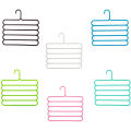 Multi-Purpose Clothes Hanger Plastic 5 Layers Pants Trousers Hanger Holder Clothes Rack Drying Holder Necktie Belt Tie Scarf Towels Non-Slip Hanger Storage Organizer. 
