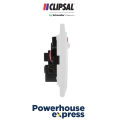 15A 3 Pin Round Switched Socket with Neon, Switch Board Power Plug with Neon Indicator, Round Switched Socket, Power Plug Switch, Power Switch for Residential and Commercial Purpose, 3 PIN Power Switch Socket, 15A Socket, VIVACE-CLIPSAL KB15/15N. 