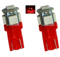 2 Pcs of 5 Smd Red Bulbs Fog Dashboard t10 LED License Plate Interior Lamp. 