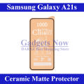 Samsung Galaxy A21s Ceramic matte unbreakable antishock hybrid film 9D/11D/21D temper Fiber sheet glass for Samsung Galaxy A21s. 