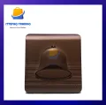 Door Bell Push Switch Waterproof China Fitting Sheet Bell Push Button- Metal Series (Coffee Colour). 