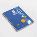 6 Subjects Large Spiral Notebook - Size: 8.5" x 11" - Premium Quality. 
