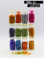 Pack of 12 Multicolor Glitter Bottle - Art Work, Face Paint Glitter For Enhance Drawing. 