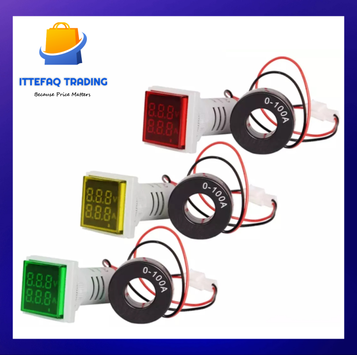 Square%20Digital%20AC%20Voltmeter+Ampmeter%202in1%2050-500V%20100A%2022mm%20LED%20Current%20Indicator%20Voltage%20Meter%20Mini%20Volt%20Amp%20Tester%20Panel%20-%20Image%204