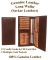 Genuine Leather Long Wallet Black. 