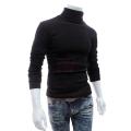Men Premium High Neck Black Full Sleeve Pullover Stretchable Ribbed Cotton & Lycra T-Shirt Turtleneck Tops Sweatshirt Winter Warm Free Size Every Fitter Special offer InnerWear pk. 