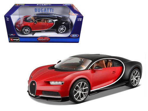 Bburago%20Bugatti%20Chiron%20Sports%20Red%20&%20Black%20Limited%20Edition%20with%20Chrome%20Alloy%201/18%20Diecast%20Model%20Car%20-%20Image%202