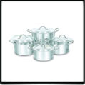 Supreme 8-Piece Pot Set – Durable Aluminum Cookware (Sizes 3 to 6). 